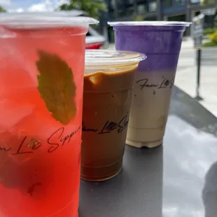 Summer Bliss Tea,  Vietnamese Iced Coffee, Ube coffee