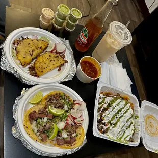 a variety of food items