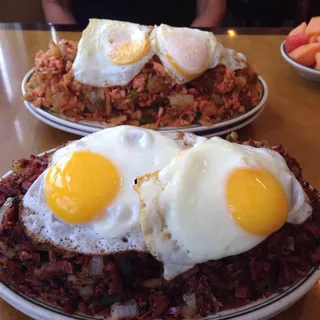 Smoked Salmon Hash with Eggs