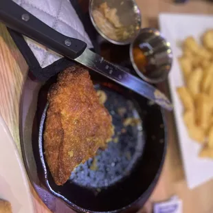 Cornbread skillet with apple butter and local honey