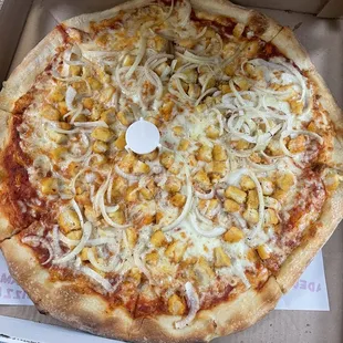 Chicken and Onion Pizza