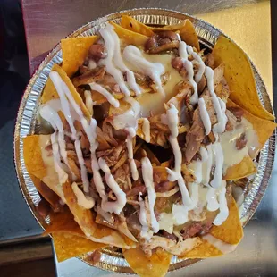 a plate of nachos