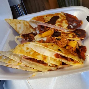 a close up of a plate of food