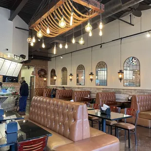 the inside of a restaurant