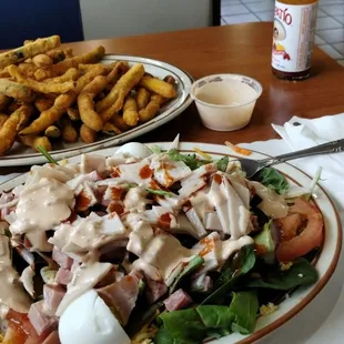 Chef salad &amp; fried zucchini  PRDIII 4-26-23