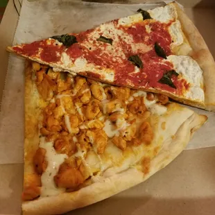 Buffalo Chicken and Margherita
