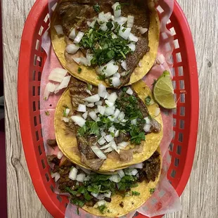 3 Taco Combo (cecina, and asada)