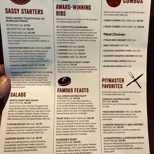 Other side of menu