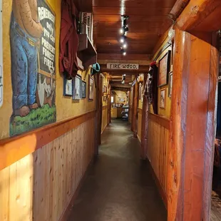 Restaurant hallway to the restroom