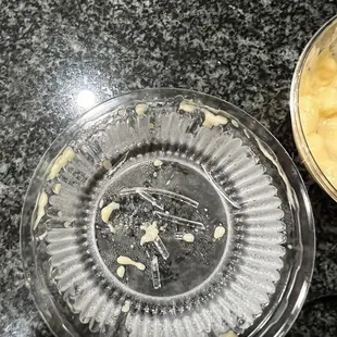 broken container pieces