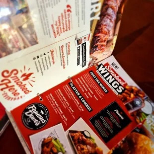 Famous Daves in Long Beach, Ca menus selection.