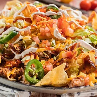 a plate of nachos