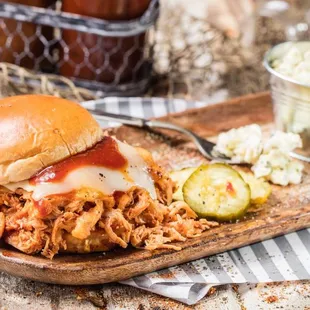 a pulled pork sandwich