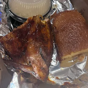 BBQ chicken kids meal was so good!! Juicy chicken