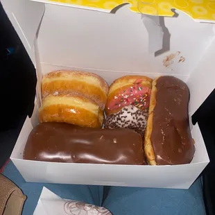 food, donuts, dough desserts