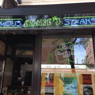 a neon sign