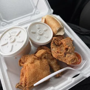 Breast Thigh Leg coleslaw mashed potatoes