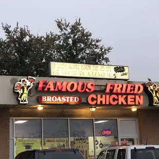 the front of the restaurant