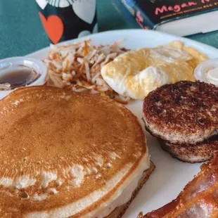 The Blueberry's pancake platter