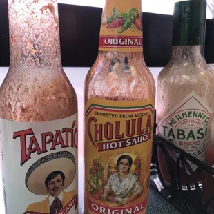 Sauces on the table to select