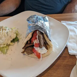 Gyro with potato salad