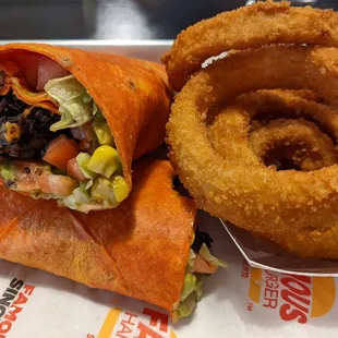 Black bean veggie wrap