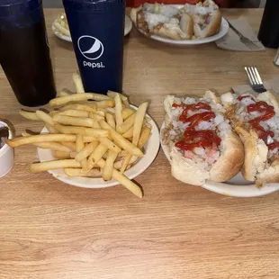 Famous wiener special.....I added the side of gravy