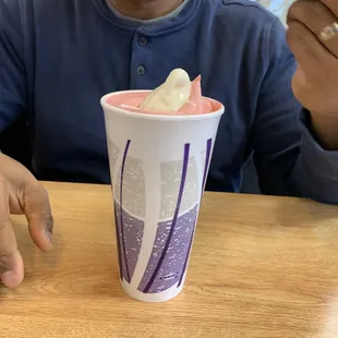 Large strawberry milkshake