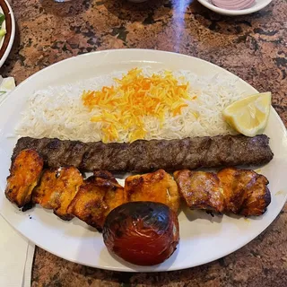 Chicken Soltani Kabob (Breast OR Thigh Combo)