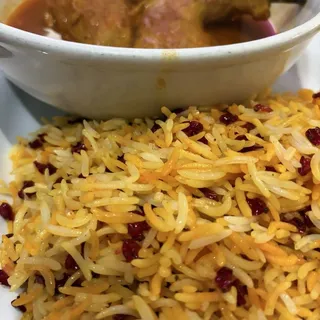 Zereshk Polo with Morgh (Marinated Chicken)