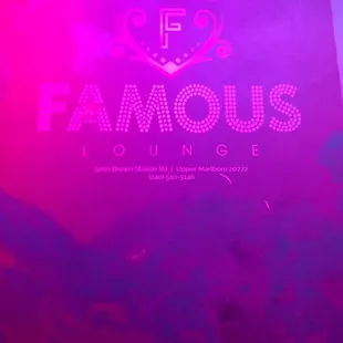 a poster for famous lounge