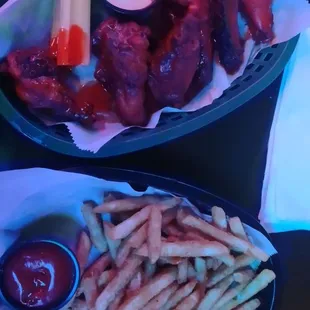 Wings and fries