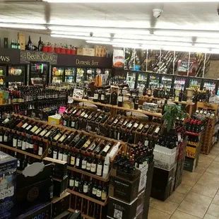 a wide selection of wines