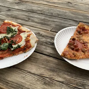 two slices of pepperoni pizza