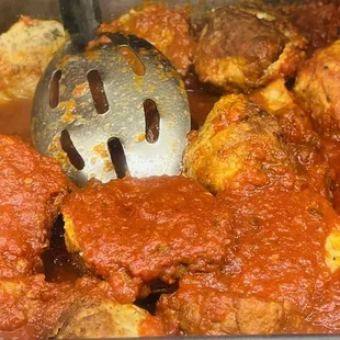 a spatula being used