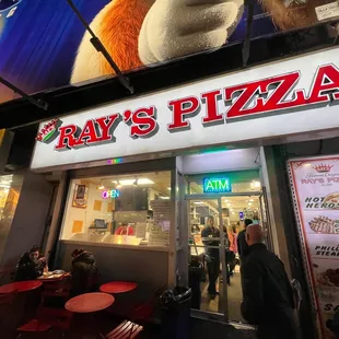 the entrance to the restaurant