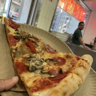 Pepperoni sausage and mushroom