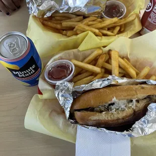 the Philly Combo Fries &amp; Drink was delicious, the hospitality in there was amazing in there too