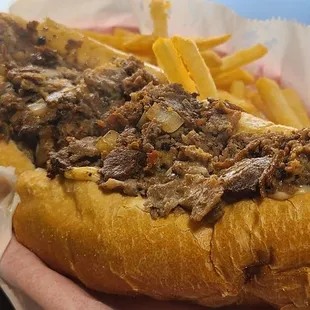 Philly Cheese steak large size.