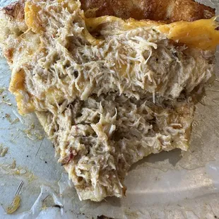 Crab meat inside the pizza