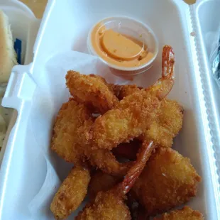 Bang Bang Shrimp Appetizer.  Generous serving. The sauce WAS spicy.
