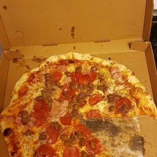 a pizza in a box