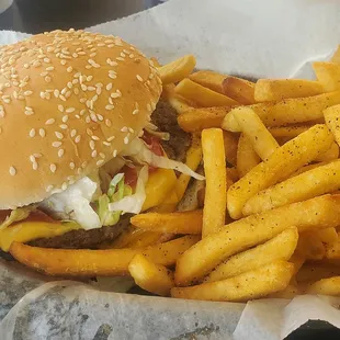 Double cheese, these frozen patties are pretty bad.