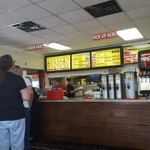 customers at the counter