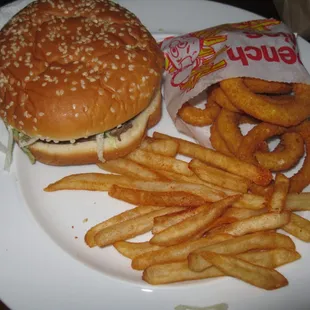Giant burger deal for $2.99 and it comes out to $3.20 after tax &amp; $2.35 for order of onion rings