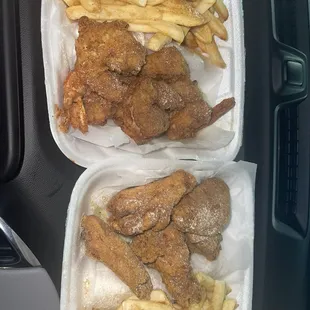 Small Jumbo Shrimp (7PC) &amp; party wings