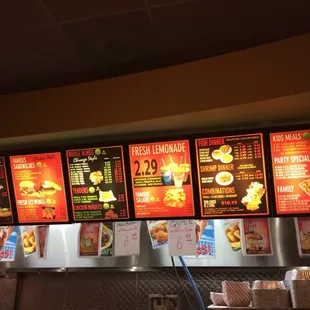 menus and prices