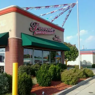 the front of a restaurant