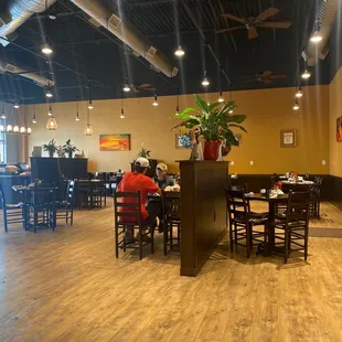 Inside Famous Toastery in Denver, NC. Clean bright friendly!