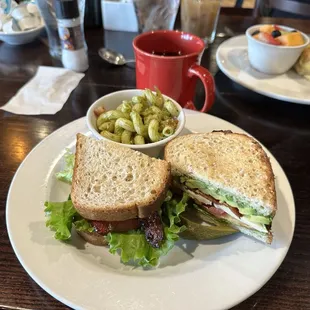 Left Coast BLT Sandwich and Pesto Pasta Salad